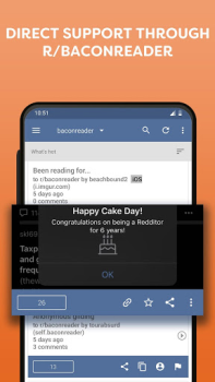 Download BaconReader for Reddit Berita & Majalah untuk Android tangkapan layar 7