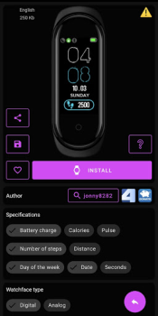 Download Mi Band 4 WatchFaces Alat untuk Android tangkapan layar 4