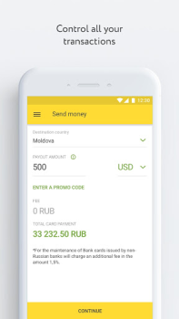 Download Unistream Money transfers Keuangan untuk Android tangkapan layar 3