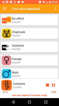 Download VoiceFX - Voice Changer with v Hiburan untuk Android tangkapan layar 5