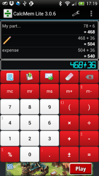 Download Calculator Mem Lite Kerja untuk Android tangkapan layar 2