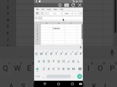 AndroXLS editor for XLS sheets