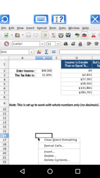 Download AndroCalc Spreadsheet editor f Kerja untuk Android tangkapan layar 3