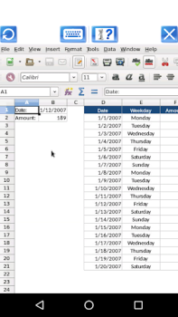Download AndroCalc Spreadsheet editor f Kerja untuk Android tangkapan layar 4