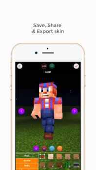 Download Custom Skin Creator 3D for Minecraft Hiburan untuk Android