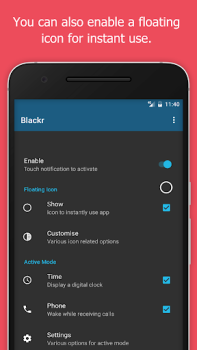 Blackr: OLED Screen Off