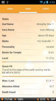Download Godville Game peran untuk Android tangkapan layar 3