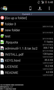 Download AndFTP (your FTP client) Alat untuk Android tangkapan layar 2
