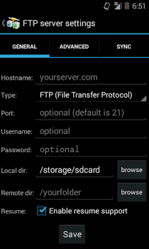 Download AndFTP (your FTP client) Alat untuk Android tangkapan layar 3