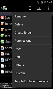 Download AndFTP (your FTP client) Alat untuk Android tangkapan layar 5