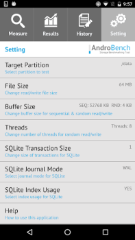 Download Androbench (Storage Benchmark) Alat untuk Android tangkapan layar 5