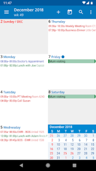 Download aCalendar - your calendar Kerja untuk Android tangkapan layar 4