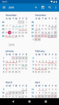 Download aCalendar - your calendar Kerja untuk Android tangkapan layar 5