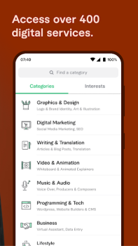 Download Fiverr - Freelance Service Bisnis untuk Android tangkapan layar 4