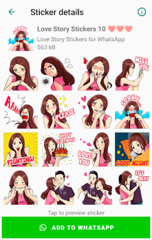 Download Love Story Stickers WASticker Komunikasi untuk Android tangkapan layar 2