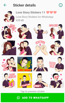 Download Love Story Stickers WASticker Komunikasi untuk Android tangkapan layar 3