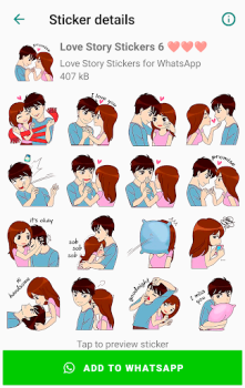 Download Love Story Stickers WASticker Komunikasi untuk Android tangkapan layar 4