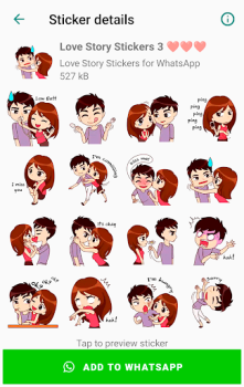 Download Love Story Stickers WASticker Komunikasi untuk Android tangkapan layar 5
