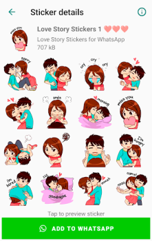 Download Love Story Stickers WASticker Komunikasi untuk Android tangkapan layar 6