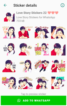 Download Love Story Stickers WASticker Komunikasi untuk Android tangkapan layar 7