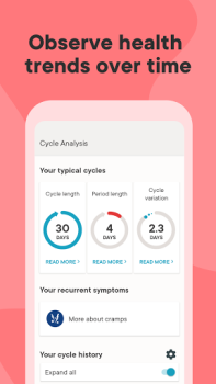 Download Clue Period Tracker & Calendar Kesehatan & Kebugaran untuk Android tangkapan layar 6