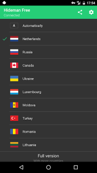 Download Hideman Free VPN Alat untuk Android tangkapan layar 3
