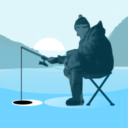 Logo Ice fishing games for free. Fisherman simulator.