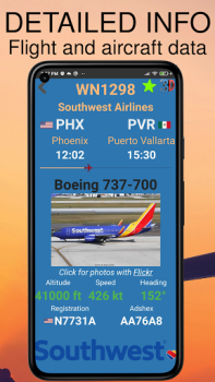Download Air Traffic - flight tracker Peta dan navigasi untuk Android tangkapan layar 5