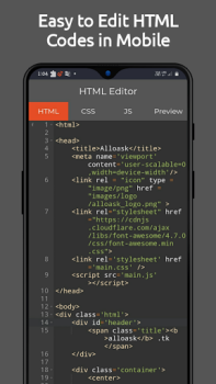 Download HTML Editor - HTML, CSS & JS Kerja untuk Android tangkapan layar 2