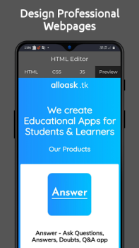 Download HTML Editor - HTML, CSS & JS Kerja untuk Android tangkapan layar 5