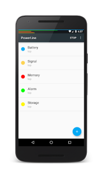 Download PowerLine: Status bar meters Alat untuk Android tangkapan layar 2